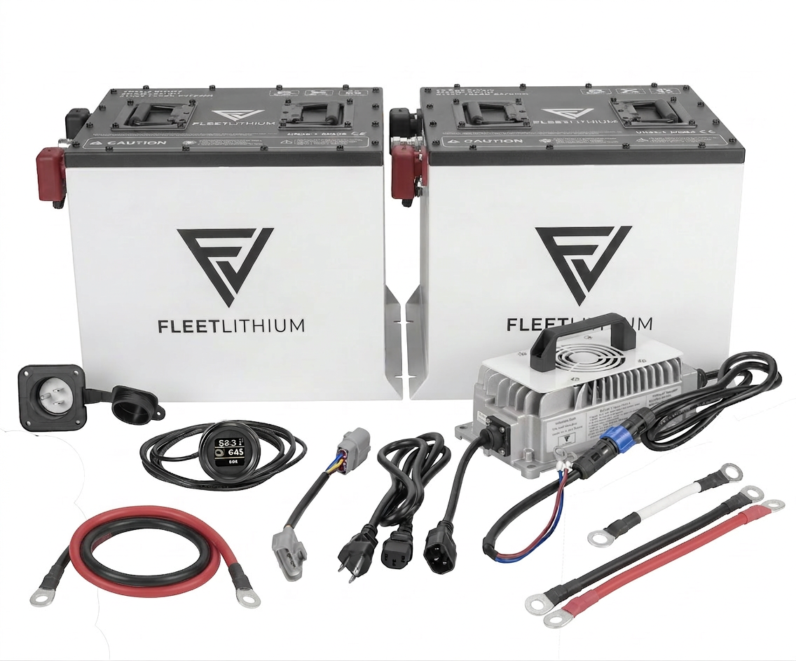 Fleet Lithium 72V battery conversion kit for Bad Boy Recoil - installed side view