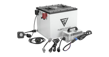 Fleet Lithium golf cart lithium battery conversion bundle with charger and display
