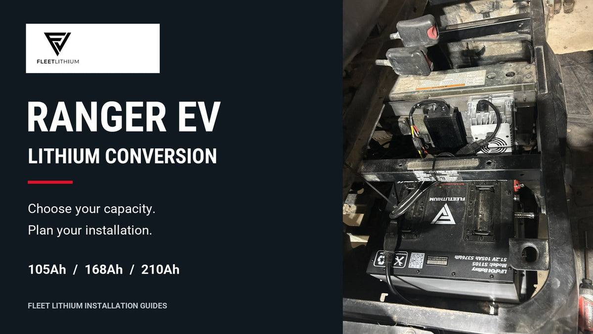 Polaris Ranger EV lithium conversion guide with a real Fleet Lithium battery installation in the vehicle battery bay