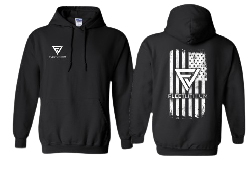 Mens Fleet Lithium Pull Over Hoodie - Black