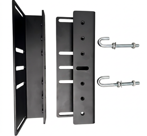 Fleet Lithium Bracket Kit - Club Car Onward (48V & 72V) (2017-Present) black metal brackets with hardware.