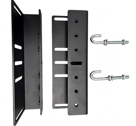 Fleet Lithium Bracket Kit - Club Car Onward (48V & 72V) (2017-Present) black metal brackets with hardware.