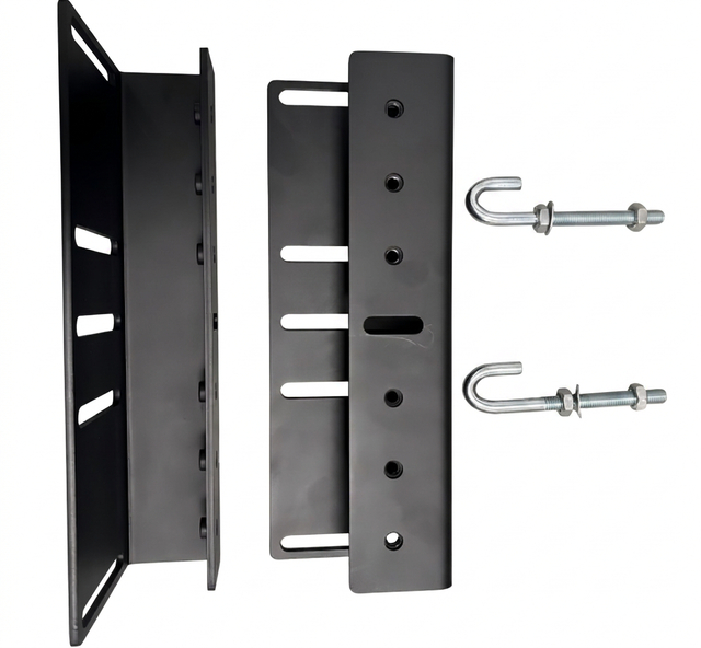 Fleet Lithium Bracket Kit - Club Car Onward (48V & 72V) (2017-Present) black metal brackets with hardware.