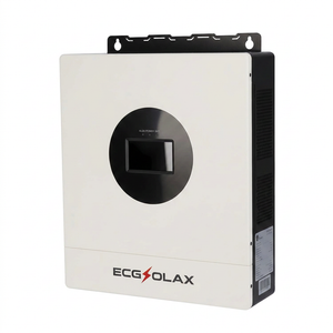 ECGSOLAX Fleet Lithium 7KW 12KW Hybrid Solar Inverter 48V 110V 240V Split Phase Pure Sine Wave Inverter with MPPT 120A 20A Solar Charger, front view.