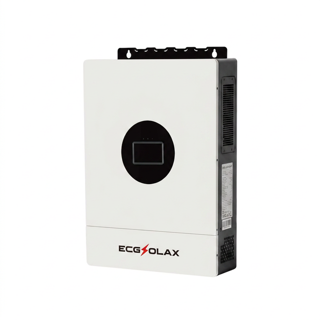 ECGSOLAX Fleet Lithium 7KW 12KW Hybrid Solar Inverter 48V 110V 240V Split Phase Pure Sine Wave Inverter With MPPT 120A 20A Solar Charger, professional product image showing the item on a white background