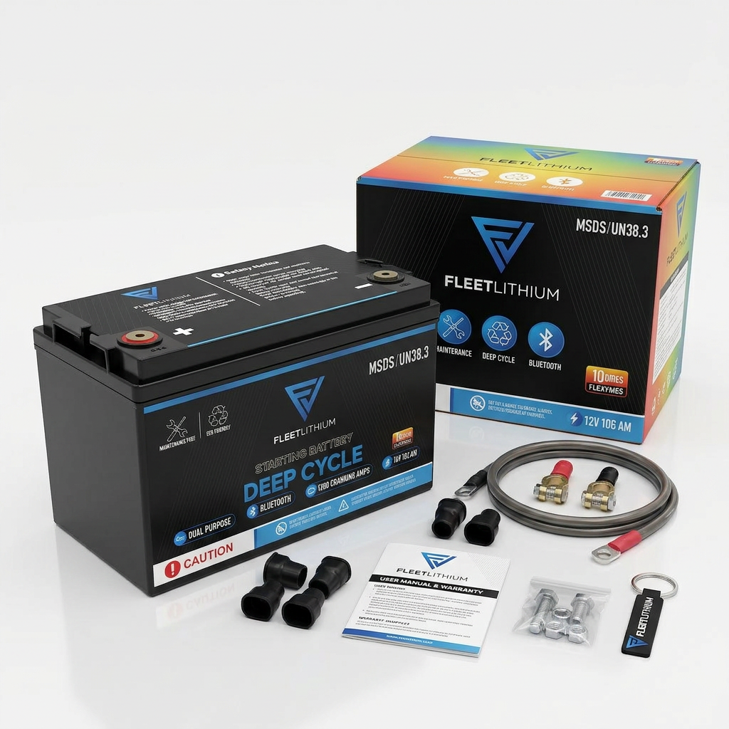 BlueMax Marine 12V 200Ah LiFePO4 Deep Cycle Battery (Group 27) - With Packaging