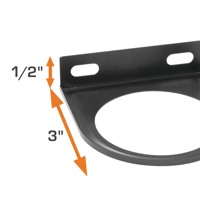 Fleet Lithium SOC Gauge Holder Round (GH1527) showing 1/2" and 3" dimensions