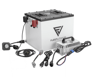 Yamaha UMAX 2018-2026 48V Fleet Lithium Conversion Kit - 105Ah LiFePO4 battery bundle with charger, cables and mounting hardware